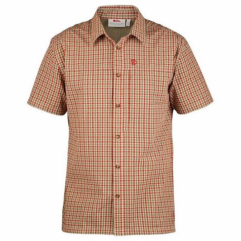 Fjallraven Svante Seersucker Shirts Red Singapore For Men (SG-554251)